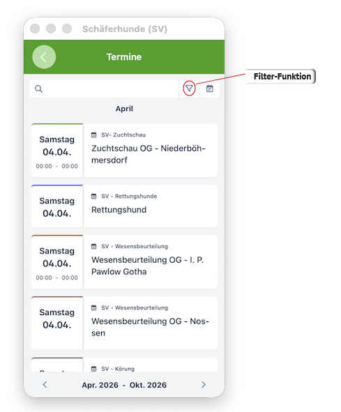 SV-APP Termine